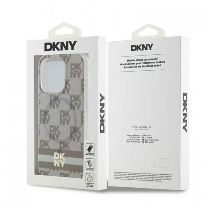 DKNY - DKNY iPhone 13 Pro Max Mobilskal Magsafe IML Checkered Mono