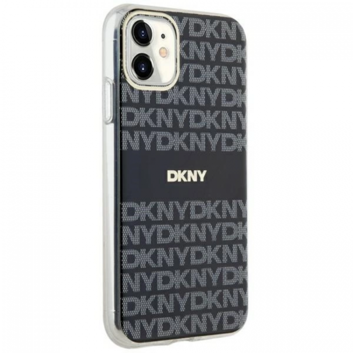 DKNY - DKNY iPhone 11/XR Mobilskal Magsafe IML Mono & Stripe - Svart