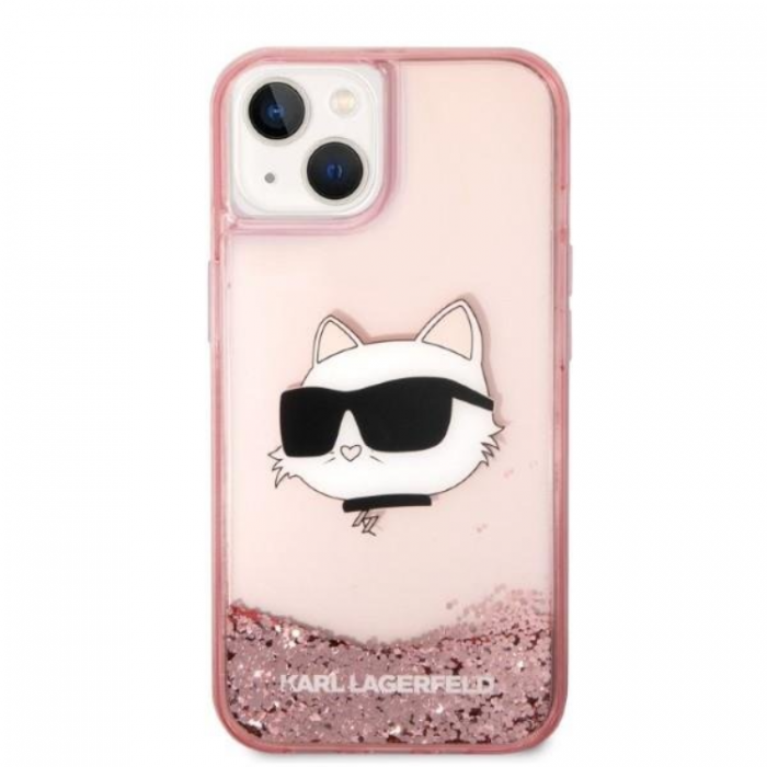 KARL LAGERFELD - Karl Lagerfeld iPhone 14 Plus Skal Glitter Choupette - Rosa