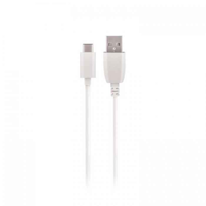 Maxlife - Maxlife kabel USB till USB-C 1m 2A - Vit