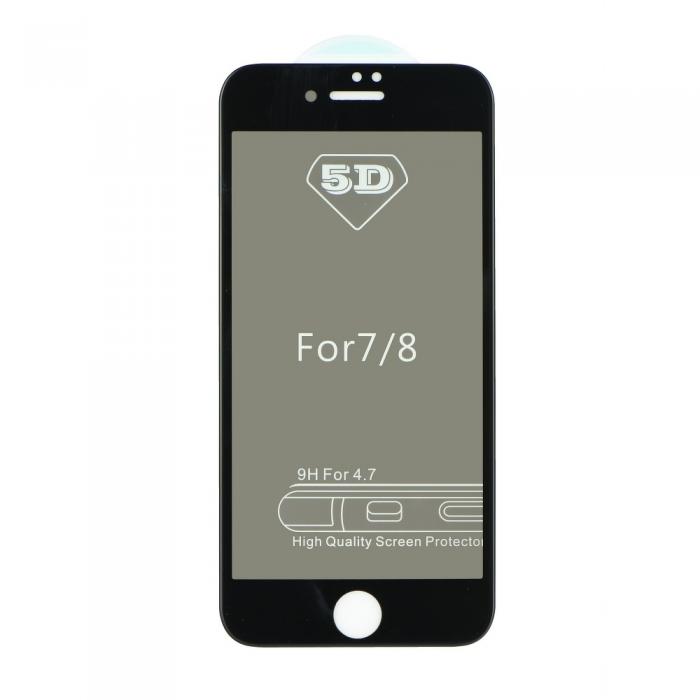 OEM - 5D Hrdat Glas till iPhone 7/8 Privacy Svart