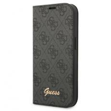 Guess - GUESS iPhone 14 Pro Max Plånboksfodral 4G Vintage Gold Logo - Svart