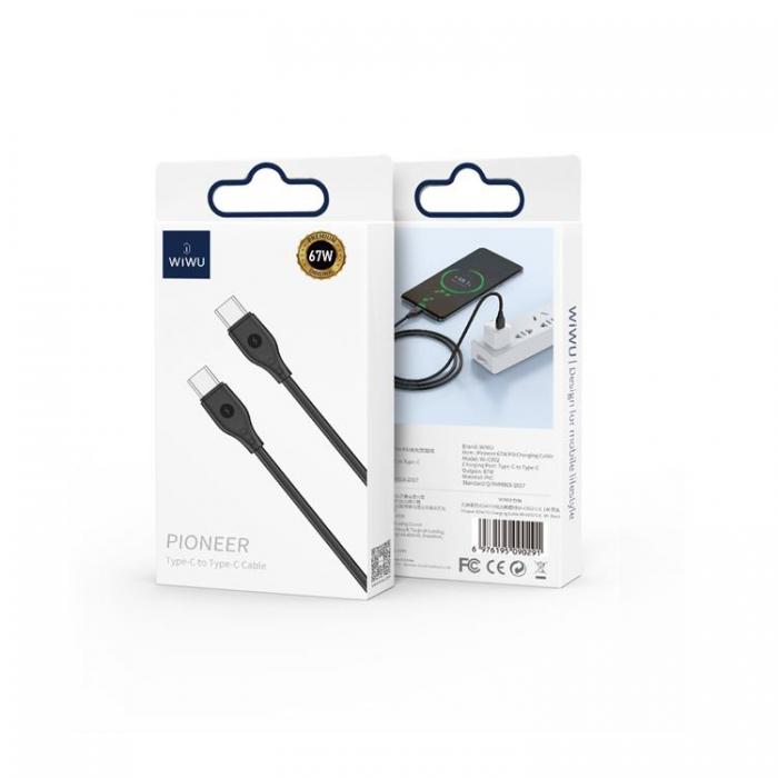 WIWU - WIWU USB-C Till USB-C 67W Kabel 1m Pioneer - Vit