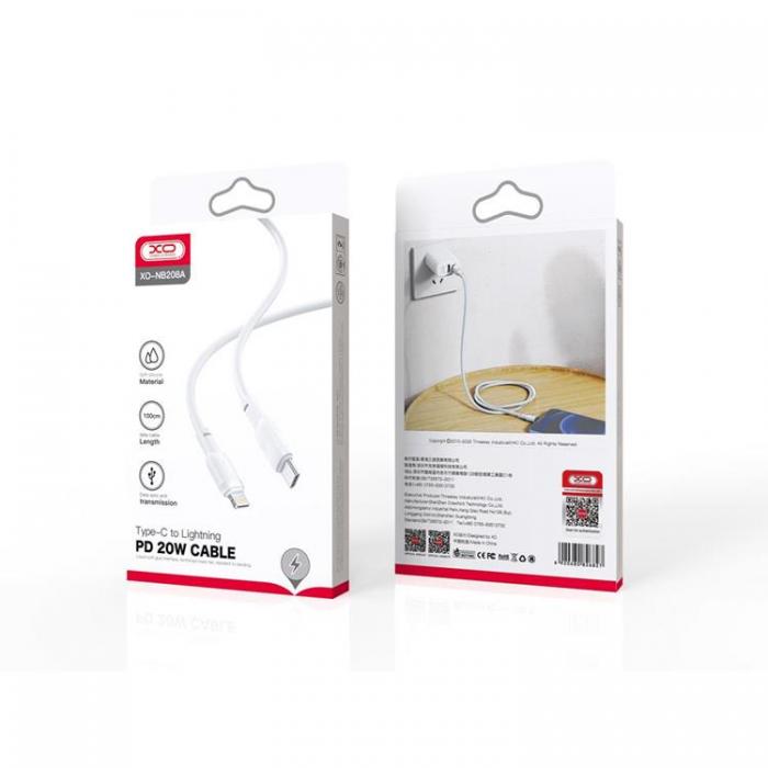 XO - XO USB-C till Lightning kabel 20W 1m PD NB208A - Vit