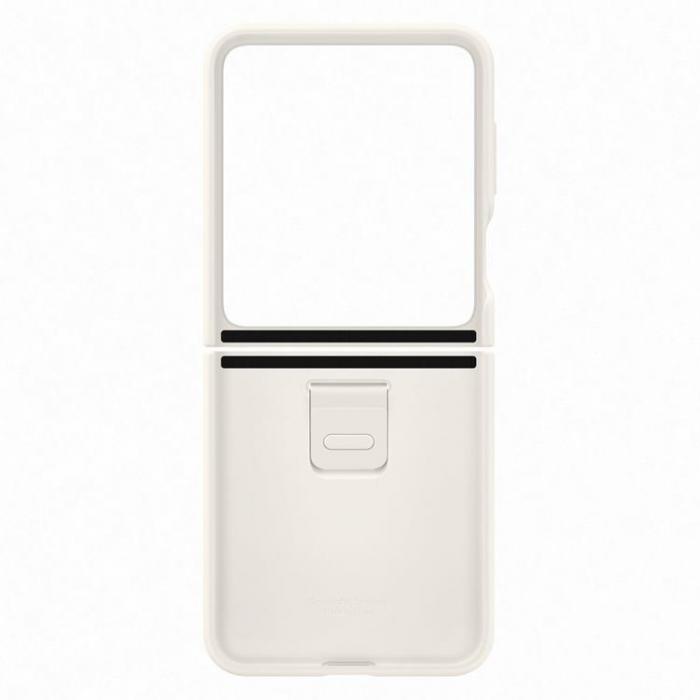 Samsung - Samsung Galaxy Z Flip 5 Mobilskal Silikon med Hllare - Cream