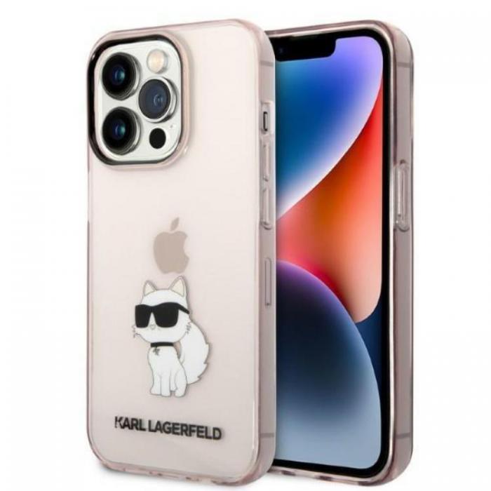 KARL LAGERFELD - Karl Lagerfeld iPhone 14 Pro Mobilskal Ikonik Choupette - Rosa