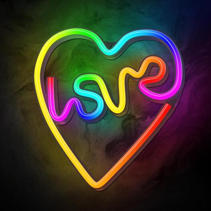 Forever Light - Forever Light LED Neon RGB LOVE IN HEART FLRN02 + RC