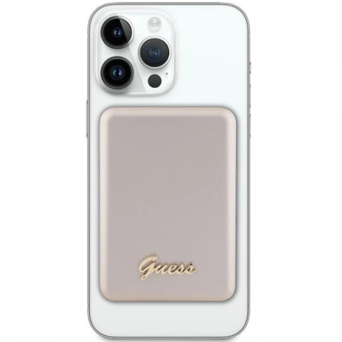 Guess - Guess Magsafe Powerbank 3000mAh 5W Metal Script Logo - Guld