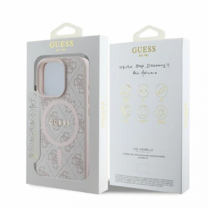 Guess - Guess iPhone 16 Pro Max Mobilskal Magsafe 4G Ring Classic Logo