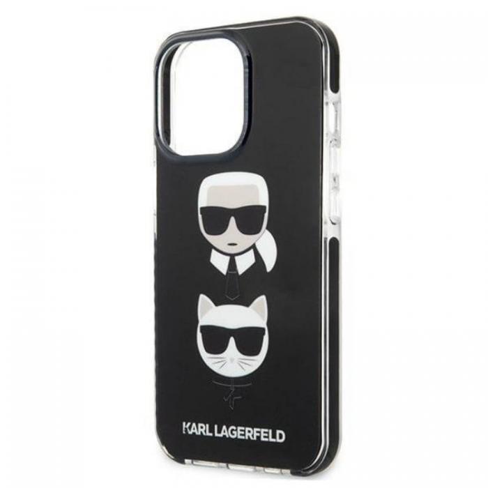 KARL LAGERFELD - Karl Lagerfeld iPhone 13 Pro Skal Karl & Choupette Head - Svart