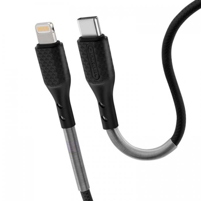 Forcell - Forcell Carbon USB-C till Lightning kabel 27W 1m - Svart