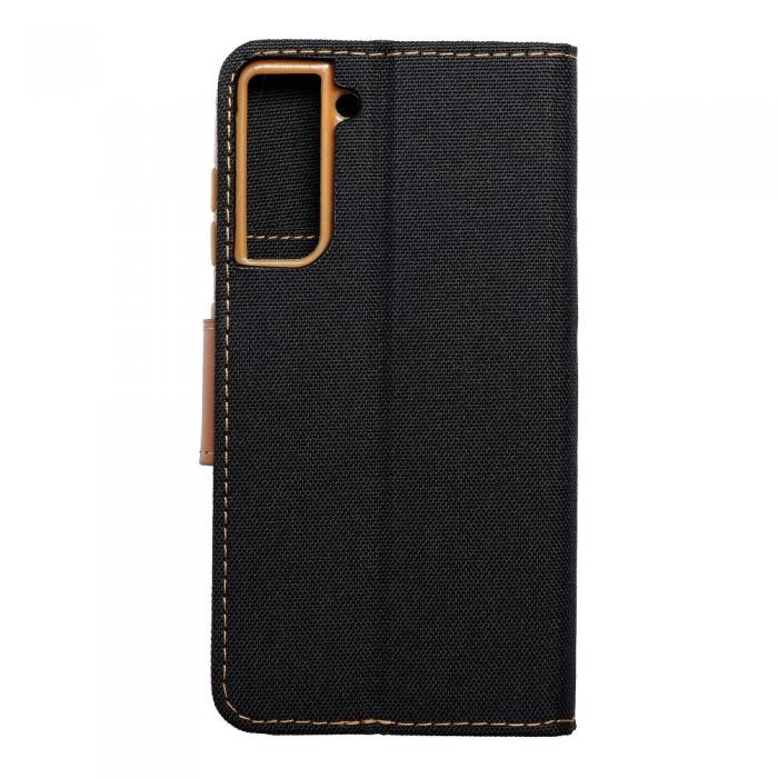 OEM - Galaxy S21 FE Plnboksfodral Canvas Nylon - Svart