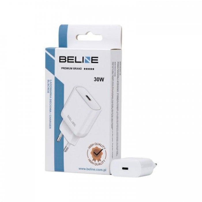 Beline - Beline Vggladdare USB-C (30W) - Vit