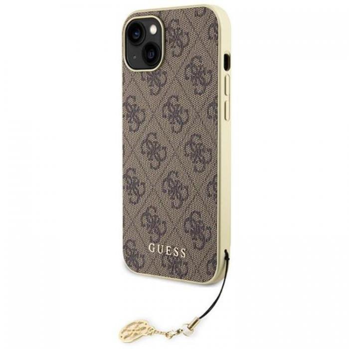 Guess - Guess iPhone 15 Mobilskal Charm Collection - Brun