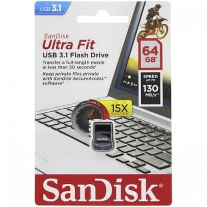 Sandisk - Sandisk Pendrive Ultra Fit 64GB USB 3.2 130MB/s