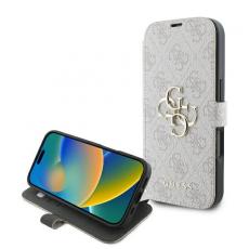 Guess - Guess iPhone 16 Pro Plånboksfodral 4G Metal Logo - Rosa