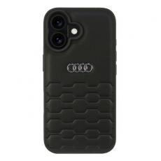 Audi - Audi iPhone 16 Mobilskal Syntetiskt Läder - Svart