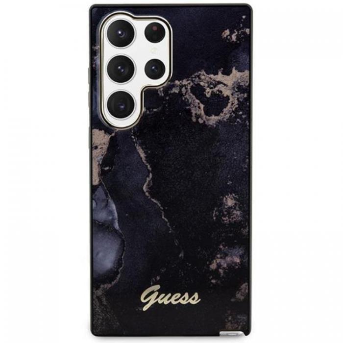 Guess - Guess Galaxy S23 Ultra Mobilskal Golden Marble Collection - Svart