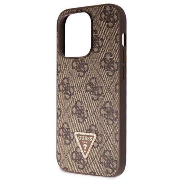 Guess - Guess iPhone 13 Pro Max Mobilskal Crossbody Metall Logo Brun