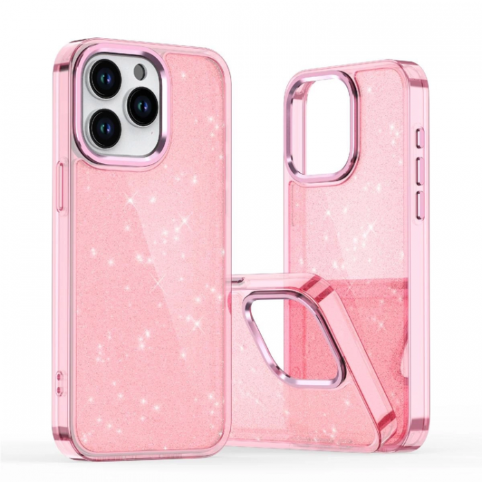 A-One Brand - iPhone 16 Pro Max Mobilskal Glitter - Rosa