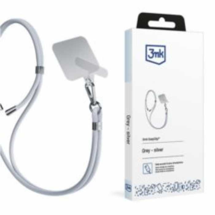 3MK - 3mk Mobil Lanyard Easyclip - Gr/Silver