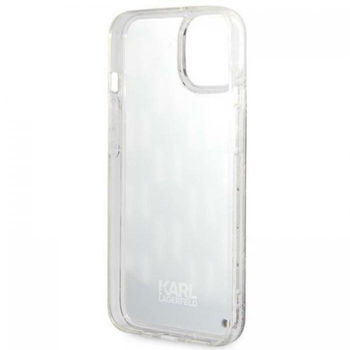 KARL LAGERFELD - Karl Lagerfeld iPhone 14 Plus Skal Liquid Glitter Monogram - Svart