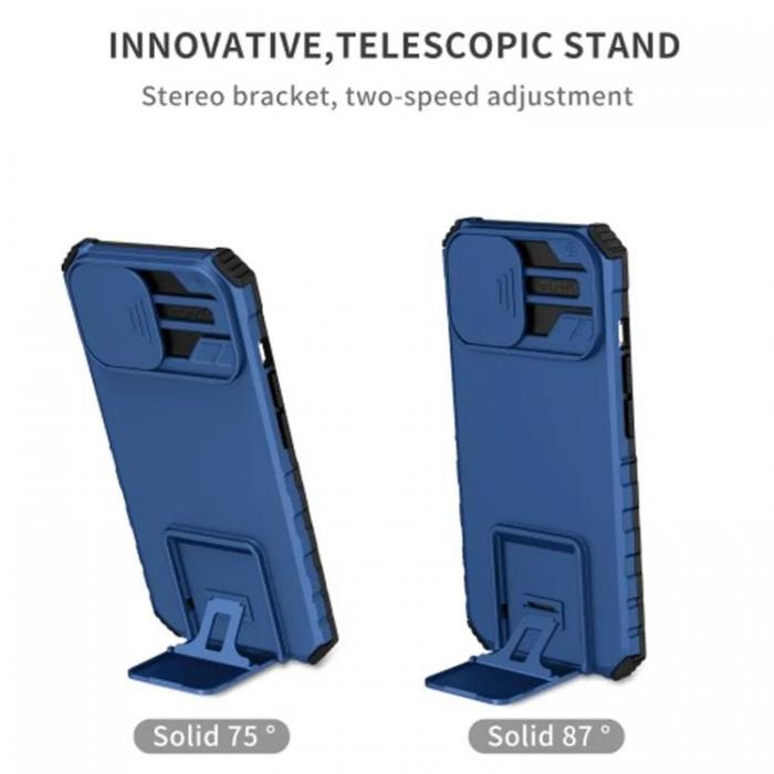 Taltech - iPhone 15 Mobilskal Kickstand - Bl