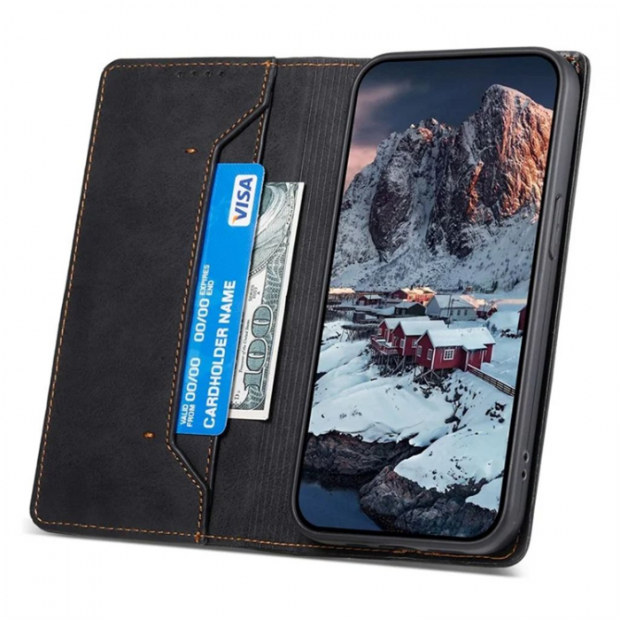 A-One Brand - Galaxy S25 Plnboksfodral RFID Blocking - Svart