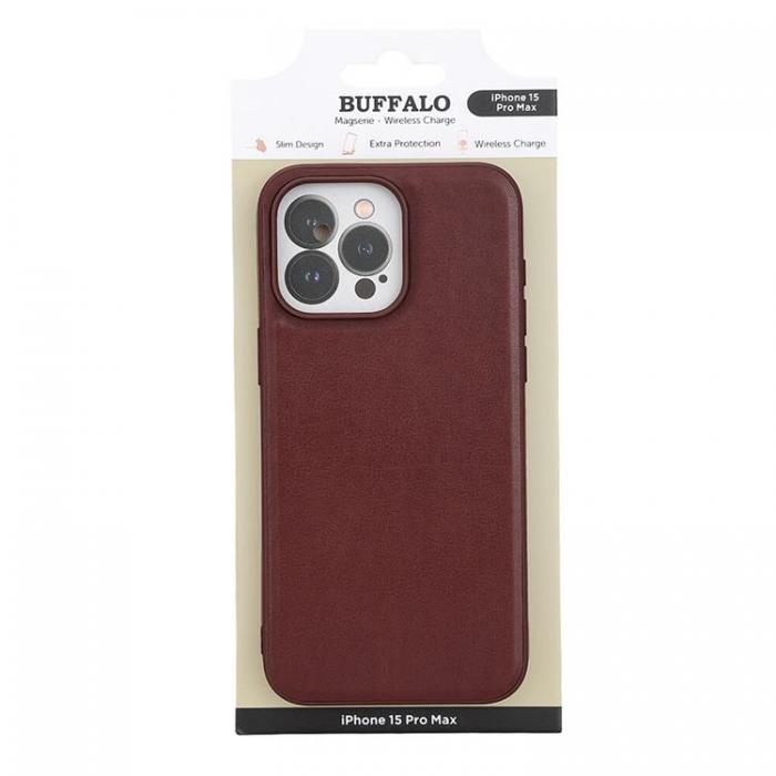 BUFFALO - Buffalo iPhone 15 Pro Max Mobilskal Magsafe - Brun