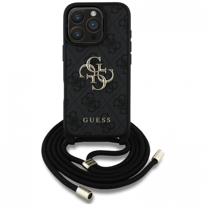 Guess - Guess iPhone 16 Pro Mobilskal Crossbody Big Logo - Svart