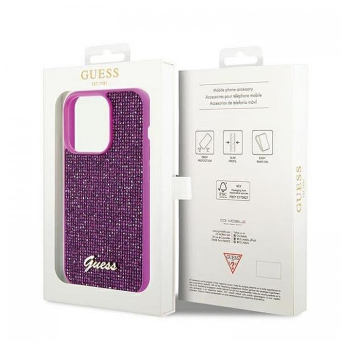 Guess - Guess iPhone 14 Pro Max Mobilskal Disco Script Metal - Lila