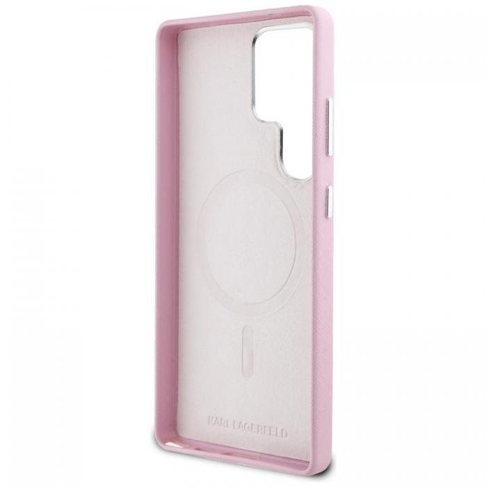 KARL LAGERFELD - Karl Lagerfeld Galaxy S25 Ultra Mobilskal MagSafe Saffiano Full Wrapped - Rosa