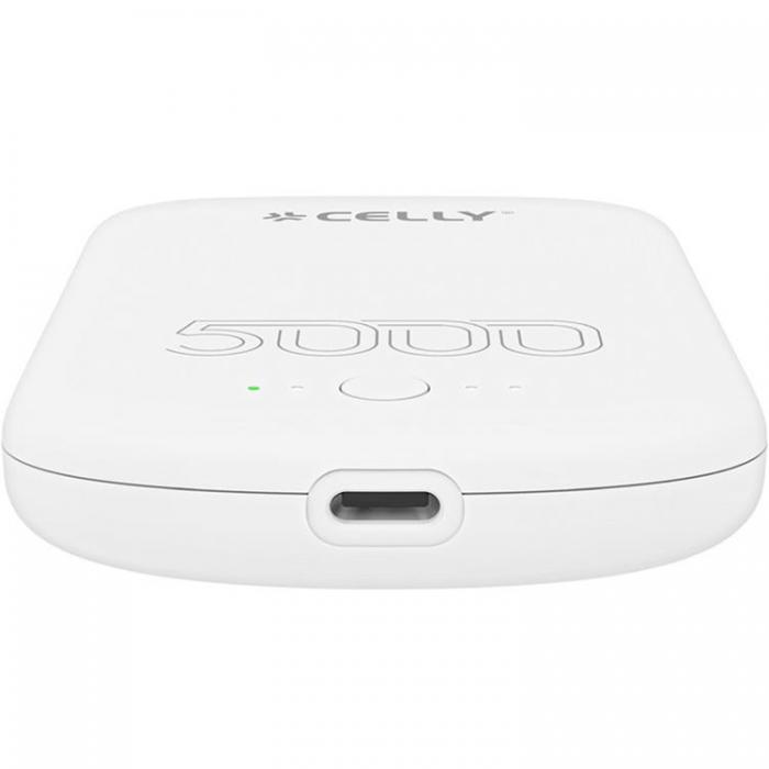 Celly - Celly PowerBank 10W MagSafe Trdls laddning 5000mAh