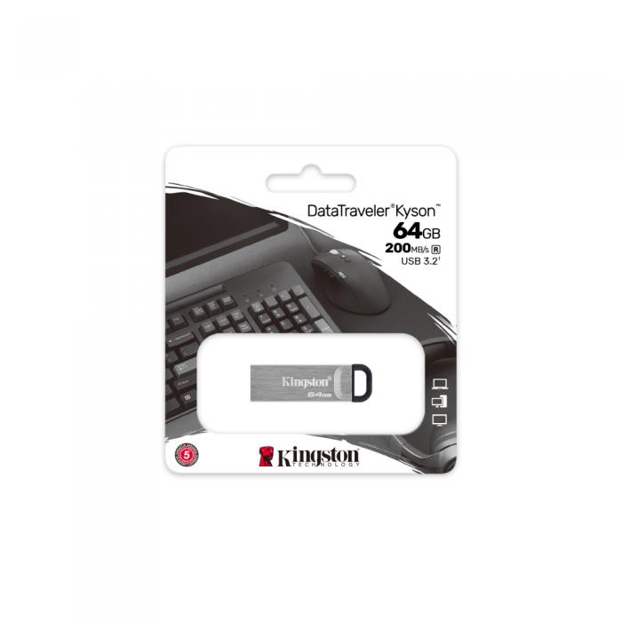 Kingston - Kingston DT Kyson 64GB USB 3.0 Metall Pendrive