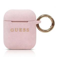 Guess - Guess Silicone Glitter Skal AirPods - Rosa