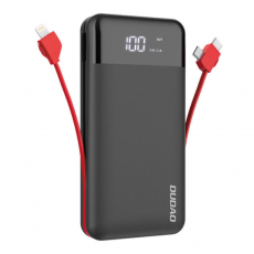 Dudao - Dudao Powerbank K1Pro 20000mAh med inbyggda Kablar - Svart