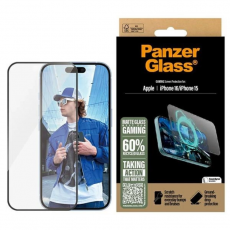 PanzerGlass - PanzerGlass iPhone 16 Härdat Glas Skärmskydd Ultra-Wide Gaming- Clear