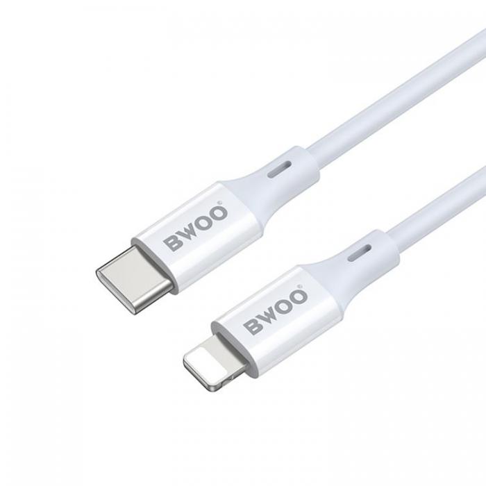 BWOO - BWOO USB-C till Lightning kabel 27W 1m TPE X283 C-L ABS - Vit