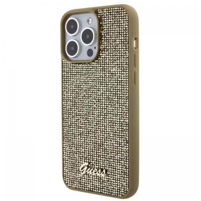 Guess - Guess iPhone 15 Pro Max Mobilskal Disco Metal Script - Guld