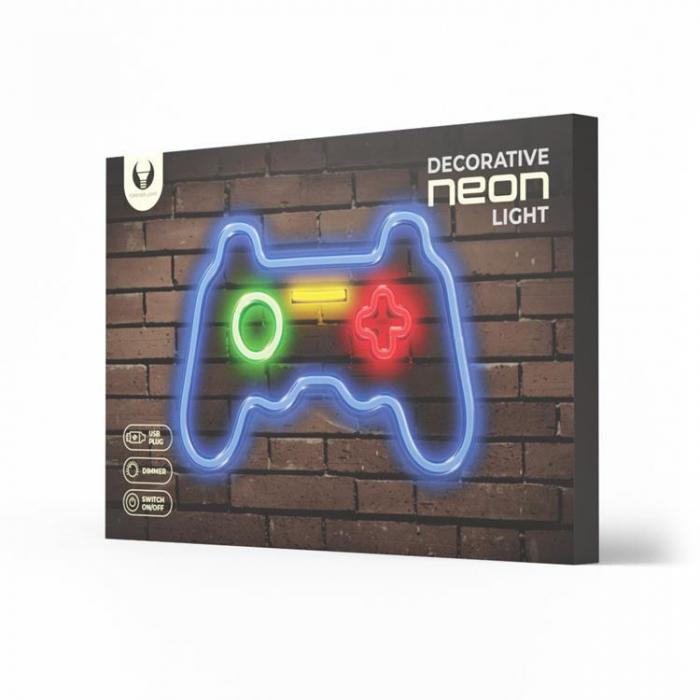 Forever Light - Forever Light LED Neon GAMEPAD Bat FPNE03X + USB - Flerfrgad