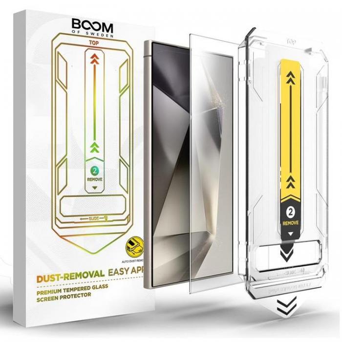 Boom of Sweden - LIVSTIDSGARANTI - BOOM Galaxy S24 Ultra Hrdat Glas Skrmskydd - 2 Pack