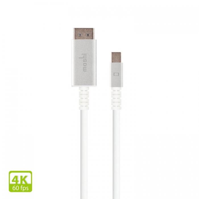 Moshi - Moshi Mini DisplayPort Till DisplayPort kabel 1.5m - Vit