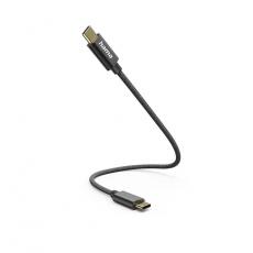 Hama - Hama USB-C till USB-C kabel 0.2m - Svart