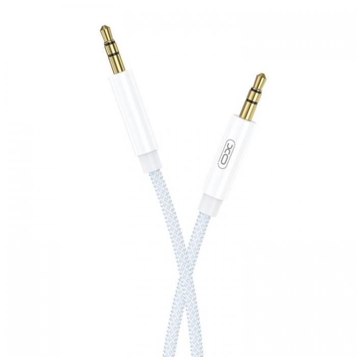 XO - XO Ljudkabel Minijack 3.5 mm 1m NB-R211C - Vit/Bl