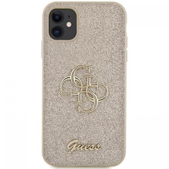 Guess - Guess iPhone 11/XR Mobilskal Glitter Script Big 4G - Svart