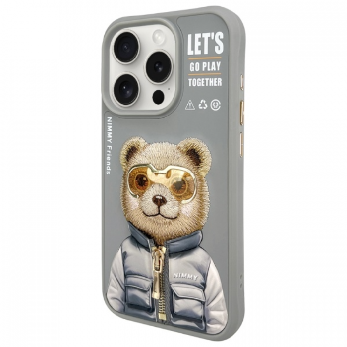 NIMMY - Nimmy iPhone 15 Pro Max Mobilskal Cool & Cute 2.0 Bear - Gr