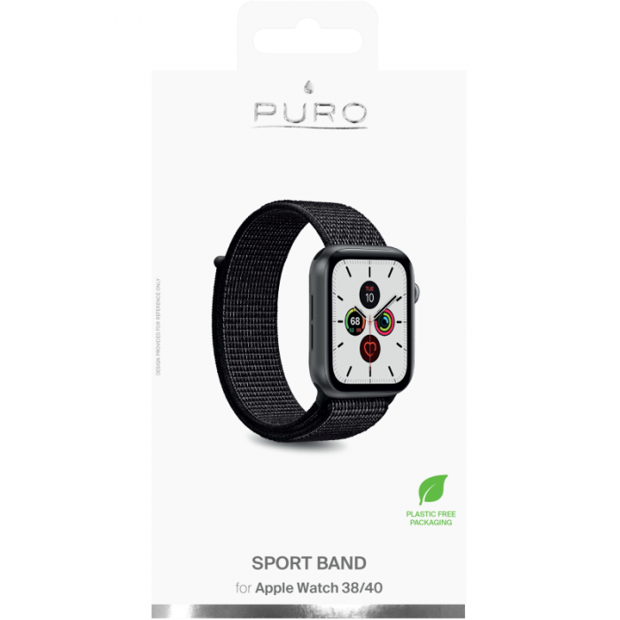 Puro - Puro Apple Watch 38/40/41 mm Armband Nylon Sport - Svart