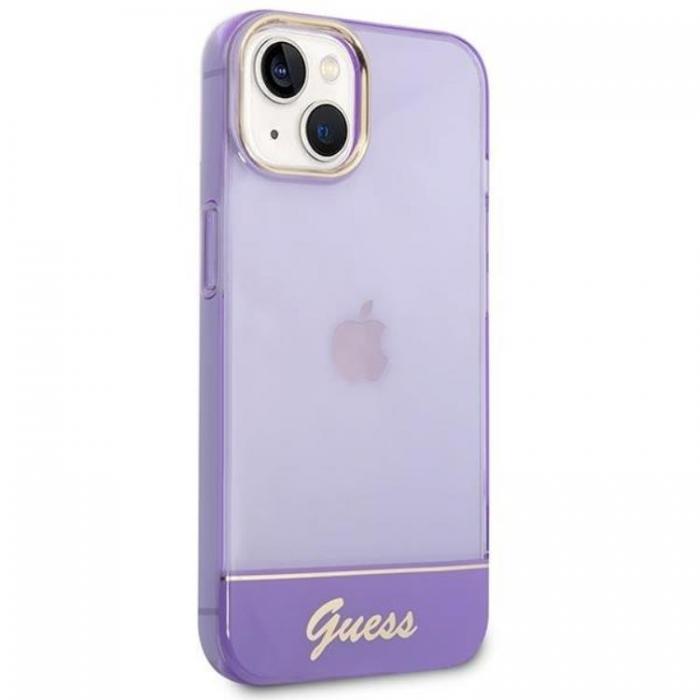 Guess - GUESS iPhone 14 Plus Skal Translucent - Lila