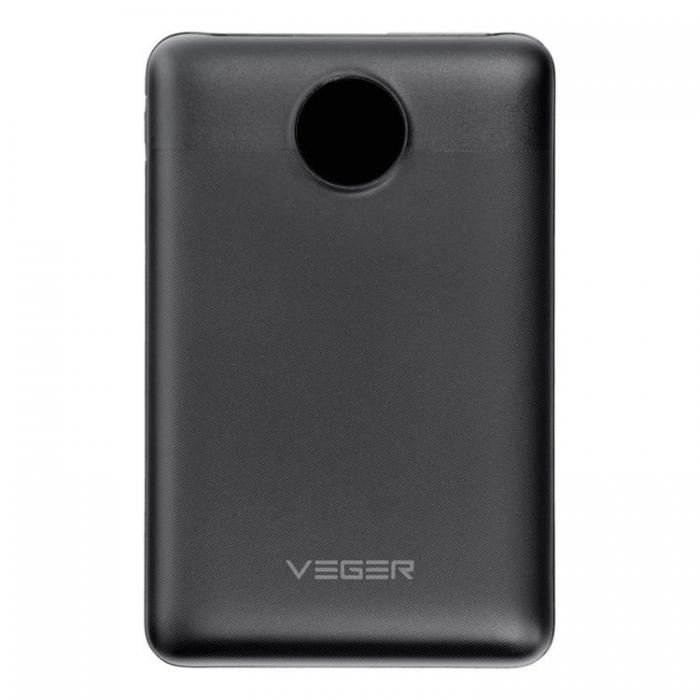 Veger - VEGER Powerbank 10000 mAh PD QC 3.0 2A 22.5W S11 - Svart