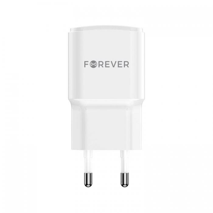 Forever - Forever Vggladdare 1x USB-C 1x USB 20W - Vit